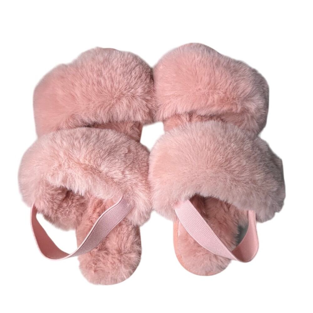 Sun + Stone Fluffy Sandal Emmaa Blush Pink Size 7M